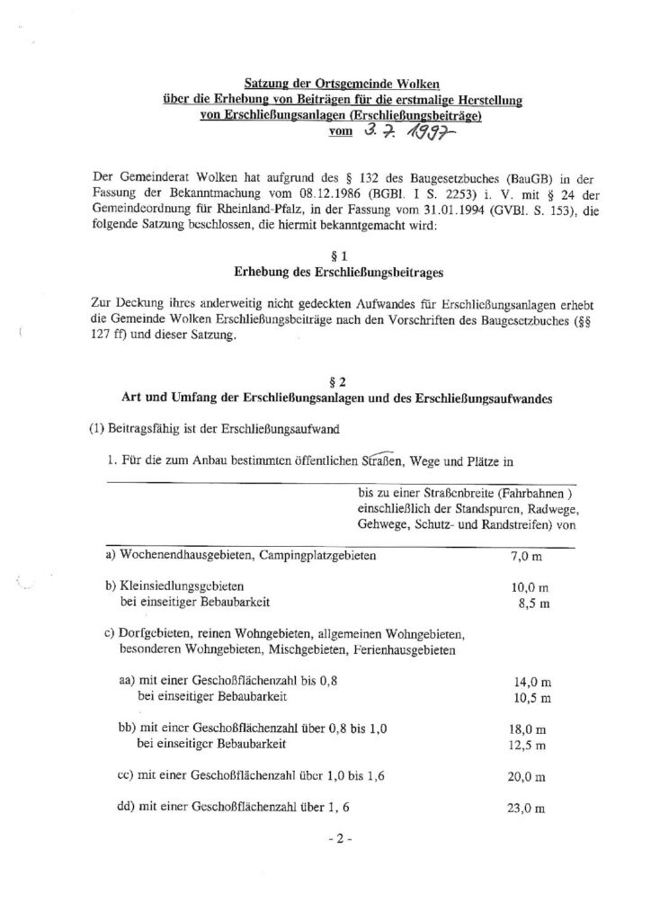 thumbnail of Erschließungsbeitragssatzung