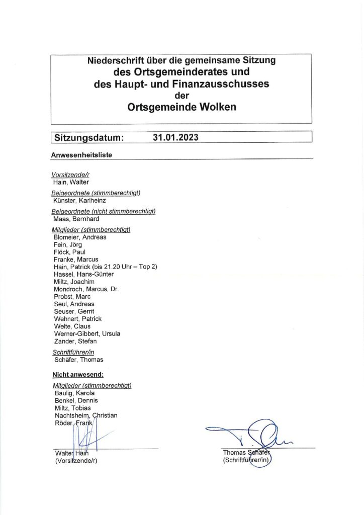 thumbnail of 2023-01-31 Niederschrift Gemeinderat und Haupt- und Finanzausschuss